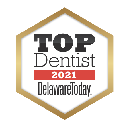 delaware top dentist 2021 badge